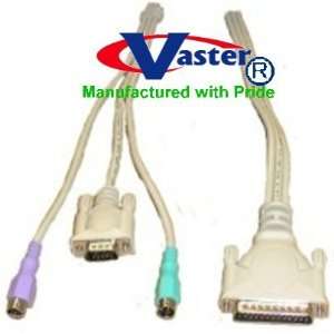  DB25 Male KVM Cable Set, 15 Ft
