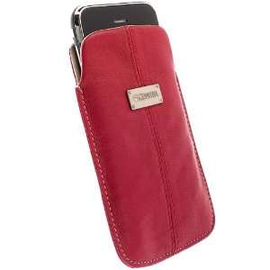  Krusell 95213 Luna Red/Sand Soft Leather Mobile Pouch 
