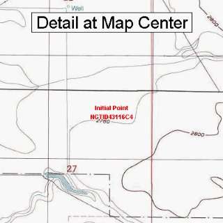   Topographic Quadrangle Map   Initial Point, Idaho (Folded/Waterproof