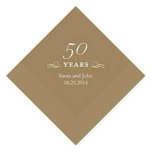  50th Anniversary Napkins   Wedding   Personalized   25 