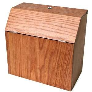  Wood Ballot Box Large Locking Suggestion Box With Oak 