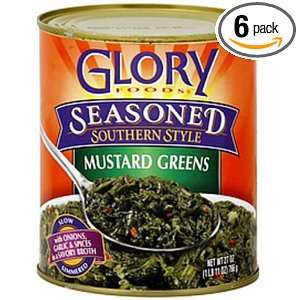 GLORY FOODS Mustard Greens, 27 Ounce (Pack of 6)  Grocery 