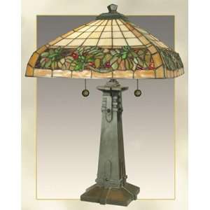    Lifestyles Series Holly Berry Tiffany Table Lamp
