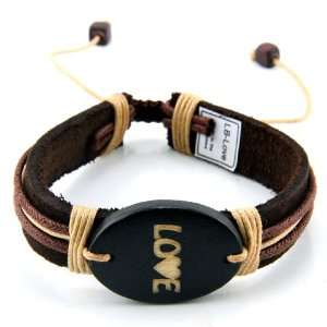  Trendy Celeb Genuine Leather Bracelet   LOVE Jewelry