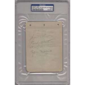  1936 37 Phillies Team Signed Album Page~ Psa Slabbed 