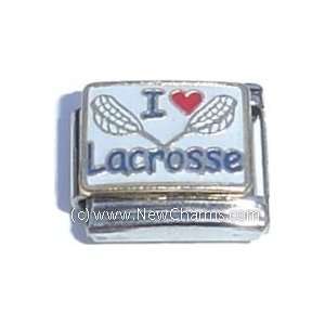    I Love Lacrosse Italian Charm Bracelet Jewelry Link Jewelry
