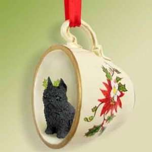 Brussels Griffon Blk Holiday Tea Cup
