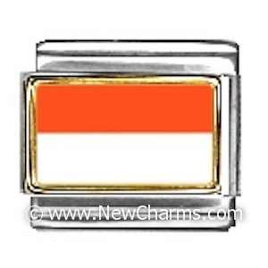 Indonesia Photo Flag Italian Charm Bracelet Jewelry Link