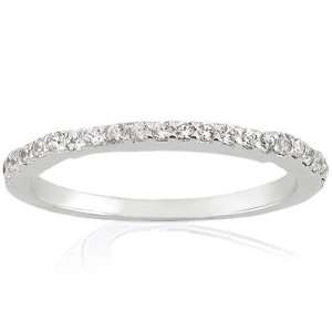   20 Ct Round Cut Diamond Anniversary Band Pave Setting 14K SI2 COLOR H