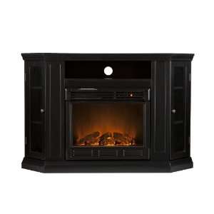 SEI Claremont Convertible Media Electric Fireplace, Black  