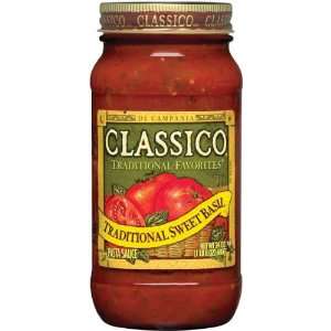 Classico Pasta Sauce Traditional Sweet Basil   12 Pack  