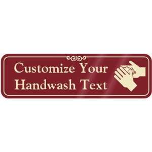    Wash Hands Symbol Sign ShowCase Sign, 10 x 3