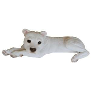  Pitbull White Collectible Dog Figurine Door and Window 