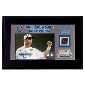Colts Super Bowl Desktop Display w/Game Used Football  