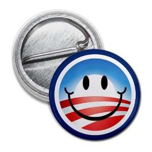   Barack OBAMA Smiley Face Campaign Logo 1 inch Mini Button Everything