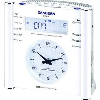    Sangean RCR 22 AM/FM Atomic Clock Radio (White) Electronics