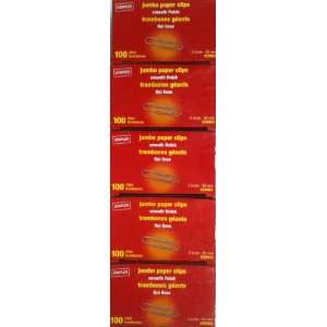  Staples Jumbo Paper Clips 10 Boxes of 100