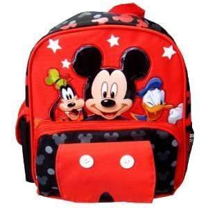  New Disney Mickey Mouse and Friends Red Black Small 12 