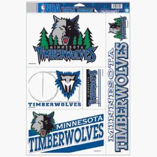   Timberwolves Static Cling Decal Sheet *SALE*