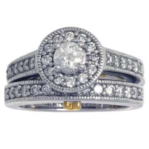   White Gold & Diamond Pure Love Bridal Set Ring(1.50 ctw) Jewelry