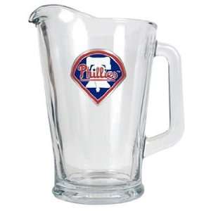   Phillies MLB 60oz Glass Pitcher   Primary Logo
