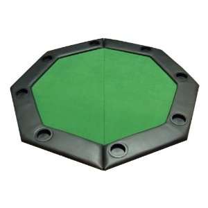  Padded Octagon Folding Poker Table Top w/ Cup Holders 