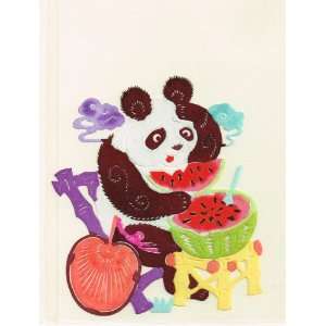  Hand Crafted Chinese Paper Cut Panda Playing for 