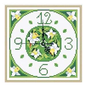  Spring clock Cross stitch Kit Arts, Crafts & Sewing