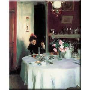  The Breakfast Table 13x16 Streched Canvas Art by Sargent 