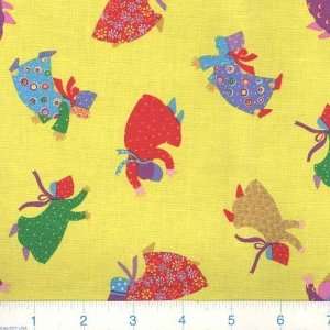  45 Wide Celebrating Sue Flipping Sue Yellow Fabric By 
