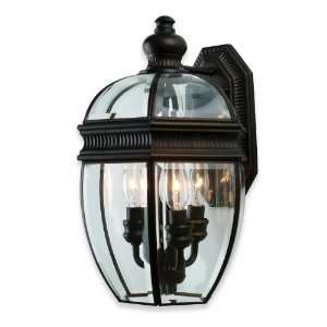   Bayou Outdoor Wall Lantern Oil Rubbed Bronze with Clear Beveled Globe