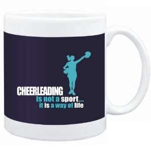  Mug Navy Blue  Cheerleading is not a sport it is a way 