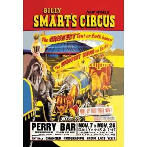  Billy Smarts New World Circus 20x30 poster