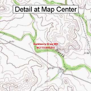 USGS Topographic Quadrangle Map   Hackberry Draw NW, Texas 