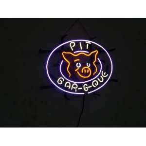  Pit Barbecue Real Glass Tube Neon Sign17 X 13