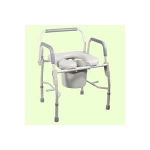  Drive K.D. Deluxe Steel Drop Arm Commode with Padded Seat 