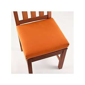  Burnt Orange Solid Chair Pad