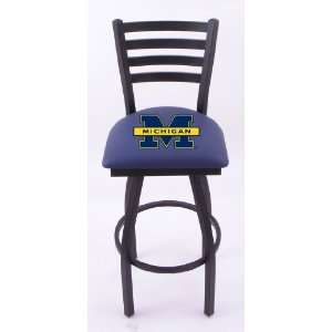 University of Michigan Single ring 30 swivel bar stool with ladder 