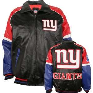 New York Giants Varsity Faux Leather Jacket  Sports 