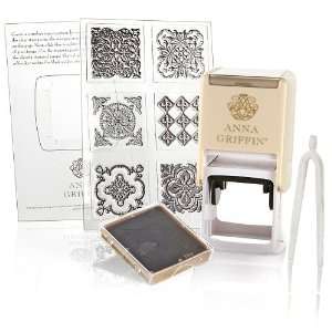  Anna Griffin Self Inking Stamper Kit with 6 Clear Stamps 