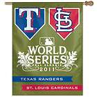   CARDINALS   TEXAS RANGERS ~ 2011 World Series House Flag Banner ~ New