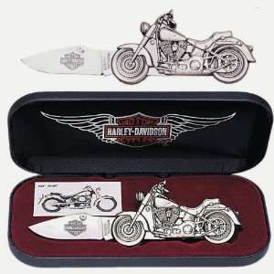   Harley Davidson Fat Boy Die Cast Motorcycle Knife