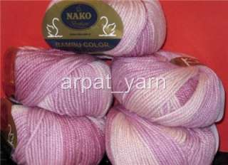 Lot 5 Muti Pink 65%Cashmere Bamboo knitting Yarn worst  