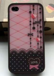 Sweet Love & Heart Girls Gift Hard Cover Case For Apple Iphone 4 4G 