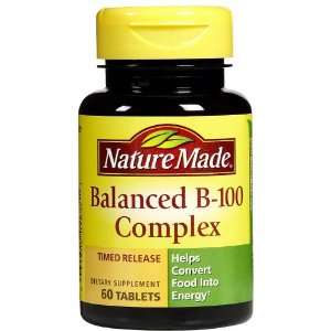  Nature Made Balanced Vitamin B Complex 100 mg Tabs, 60 ct 