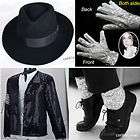 4PCS MICHAEL JACKSON Billie Jean Jacket+Hat+Gloâ€‹ve+Socks