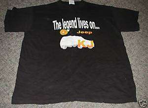 Jeep Retro Vintage Style Legend Lives On T Shirt XXL KJ  