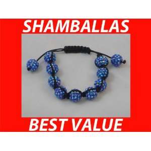  New Plastic Blue Shamballa Bracelet 11 Cristal Disco Ball 