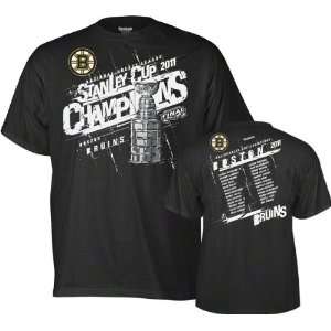 Reebok Boston Bruins 2011 Stanley Cup Champions Toddler Roster T Shirt 