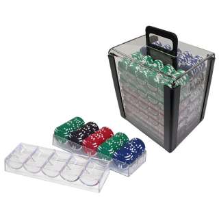 1000 Chip Capacity Clear Carrier Includes 10 Chip Trays  